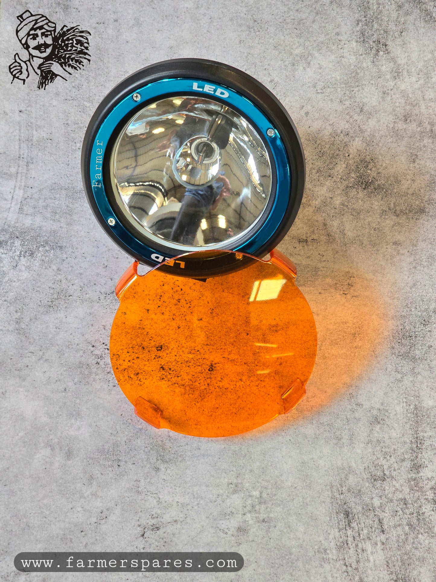 FMRL7007 - 70W Spot Auxiliary Round 8" LED Work Light (White / yellow Color)