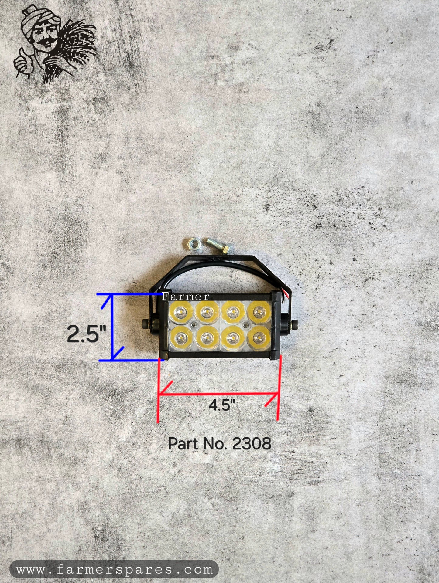 FMRL2308 -40W Flood Rectangular LED Work Light (White Color)