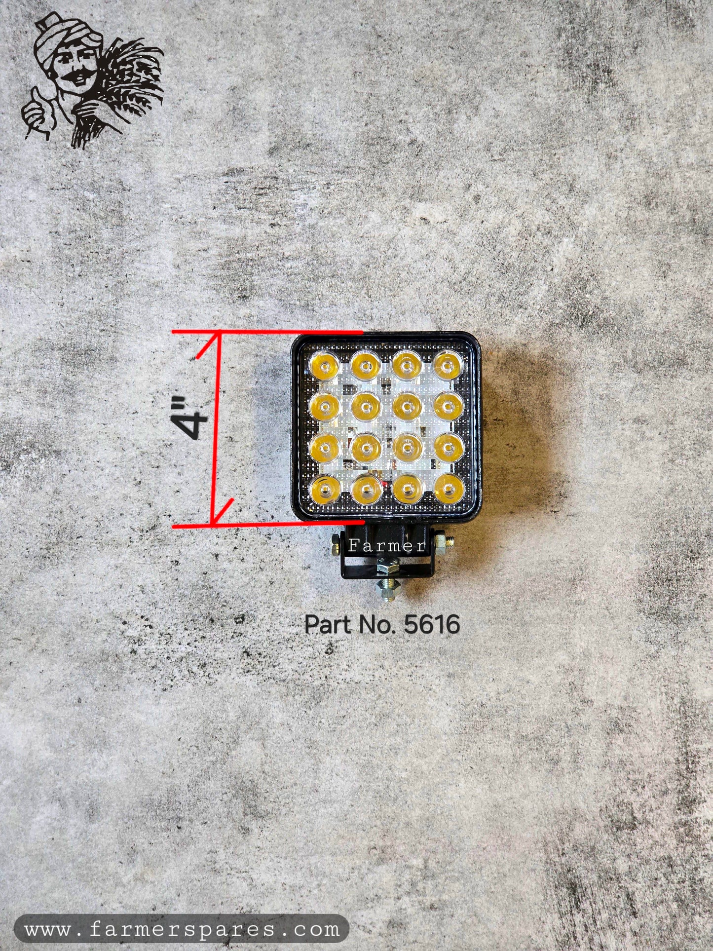 FMRL5616 - 18W Spot Square LED Work Light (White Color)