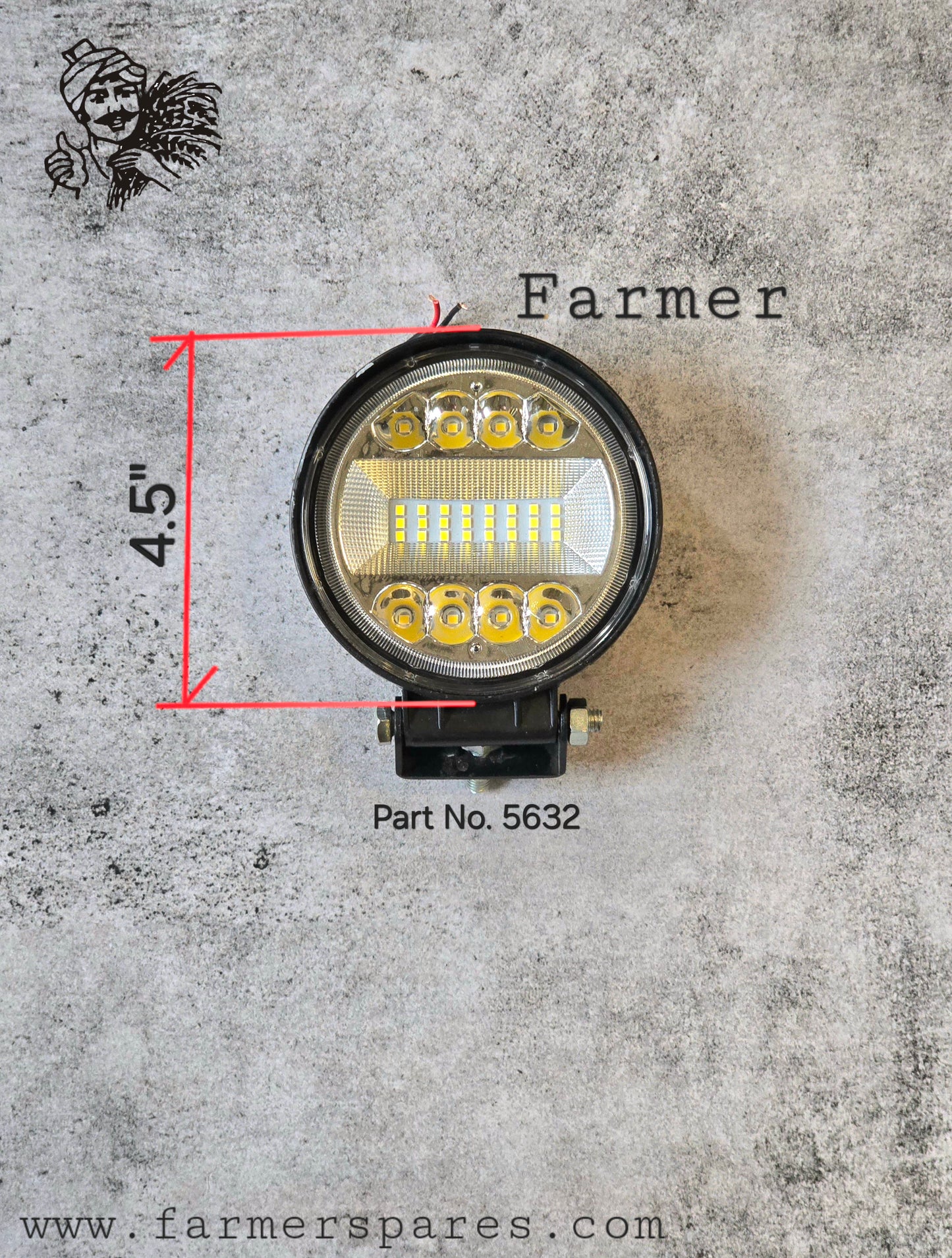 FMRL5632 -20W Spot+Flood Round LED Work Light (White Color)