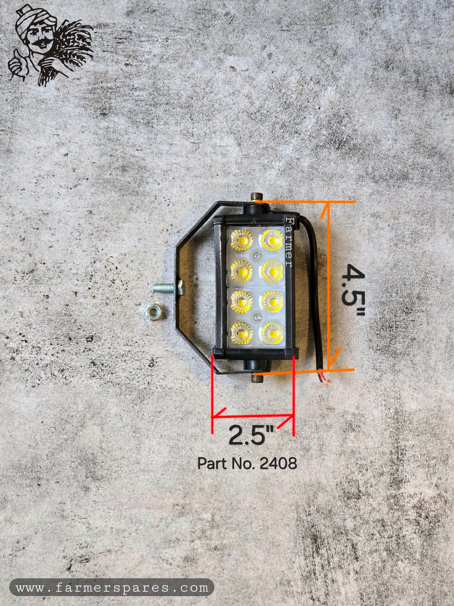 FMRL2408 - Rectangular LED Work Light (White Color)